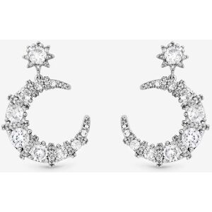 Jon Richard Women's Rhodium Plated & Cubic Zirconia Celestial Drop Earrings in Silver Silver One Size Jon Richard Women's Rhodium Plated & Cubic Zirconia Celestial Drop Earrings in Silver Silver One Size