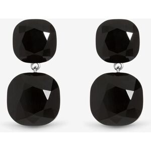 Jon Richard Women's Rhodium Plated Jet Statement Stone Drop Earrings in Silver Silver One Size Jon Richard Women's Rhodium Plated Jet Statement Stone Drop Earrings in Silver Silver One Size