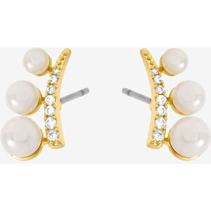 Jon Richard Women's Gold Plated Crystal & Pearl Mini Climber Earrings Gold One Size Jon Richard Women's Gold Plated Crystal & Pearl Mini Climber Earrings Gold One Size