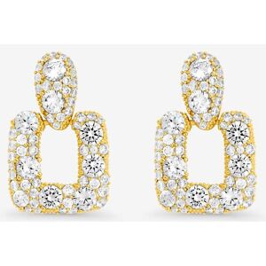 Jon Richard Women's Gold Plated & Pave Door Knocker Drop Earrings Gold One Size Jon Richard Women's Gold Plated & Pave Door Knocker Drop Earrings Gold One Size