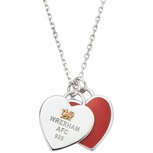 Clogau Women's Wrexham AFC Sterling Silver Heart Pendant in Metallics Metallics One Size Clogau Women's Wrexham AFC Sterling Silver Heart Pendant in Metallics Metallics One Size