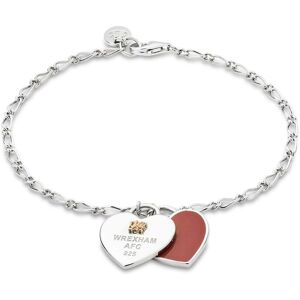 Clogau Women's Wrexham AFC Sterling Silver Heart Bracelet in Metallics Metallics One Size Clogau Women's Wrexham AFC Sterling Silver Heart Bracelet in Metallics Metallics One Size