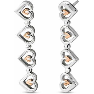 Clogau Women's Tree of Life Sterling Silver Heart Drop-Stud Earrings in Metallics Metallics One Size Clogau Women's Tree of Life Sterling Silver Heart Drop-Stud Earrings in Metallics Metallics One Size