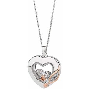 Clogau Women's Past Present Future Sterling Silver Heart Inner Charm Pendant with Topaz in Metallics Metallics One Size Clogau Women's Past Present Future Sterling Silver Heart Inner Charm Pendant with Topaz in Metallics Metallics One Size