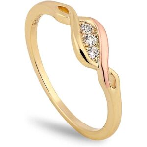 Clogau Women's Past Present Future 9ct Solid Gold Ring with Diamonds in Metallics Size: Medium Metallics M Clogau Women's Past Present Future 9ct Solid Gold Ring with Diamonds in Metallics Size: Medium Metallics M