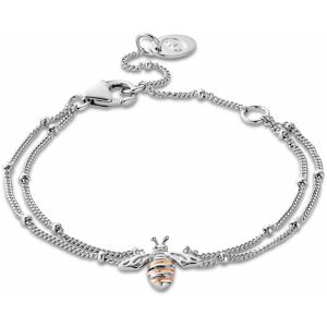 Clogau Women's Nature's Wonder Sterling Silver Honey Bee Double-Chain Bracelet in Metallics Metallics One Size Clogau Women's Nature's Wonder Sterling Silver Honey Bee Double-Chain Bracelet in Metallics Metallics One Size