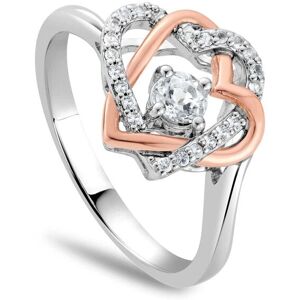 Clogau Women's Forever Yours Sterling Silver Heart Ring with Topaz in Metallics Size: R Metallics R Clogau Women's Forever Yours Sterling Silver Heart Ring with Topaz in Metallics Size: R Metallics R