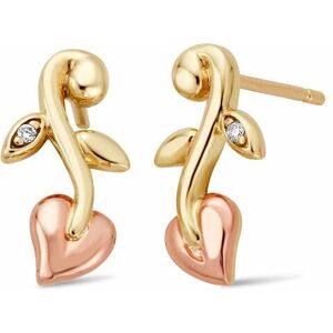 Clogau Women's Tree of Life 9ct Solid Gold Vine Stud Earrings with Diamonds in Metallics Metallics One Size Clogau Women's Tree of Life 9ct Solid Gold Vine Stud Earrings with Diamonds in Metallics Metallics One Size