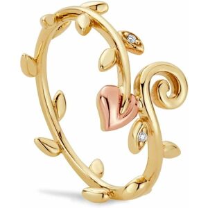 Clogau Women's Tree of Life 9ct Solid Gold Vine Ring with Diamonds in Metallics Size: P Metallics P Clogau Women's Tree of Life 9ct Solid Gold Vine Ring with Diamonds in Metallics Size: P Metallics P