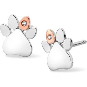 Clogau Women's Paw Prints Sterling Silver Stud Earrings with Topaz in Metallics Metallics One Size Clogau Women's Paw Prints Sterling Silver Stud Earrings with Topaz in Metallics Metallics One Size