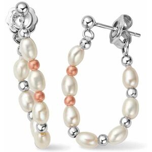 Clogau Women's Nature's Wonder Sterling Silver Beachcomber Hoop Earrings with Pearls in Metallics Metallics One Size Clogau Women's Nature's Wonder Sterling Silver Beachcomber Hoop Earrings with Pearls in Metallics Metallics One Size