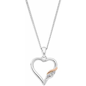 Clogau Women's Past Present Future Sterling Silver Heart Pendant with Topaz in Metallics Metallics One Size Clogau Women's Past Present Future Sterling Silver Heart Pendant with Topaz in Metallics Metallics One Size