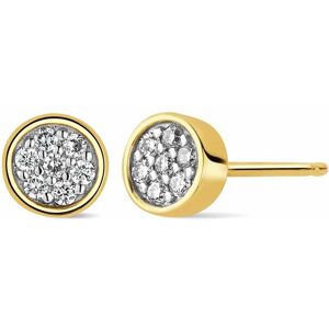 Clogau Women's Celebration 9ct Solid Gold Stud Earrings with Pavé-Set Lab-Grown Diamonds in Metallics Metallics One Size Clogau Women's Celebration 9ct Solid Gold Stud Earrings with Pavé-Set Lab-Grown Diamonds in Metallics Metallics One Size