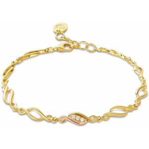 Clogau Women's Past Present Future 9ct Solid Gold Multi-Link Bracelet with Diamonds in Metallics Metallics One Size Clogau Women's Past Present Future 9ct Solid Gold Multi-Link Bracelet with Diamonds in Metallics Metallics One Size