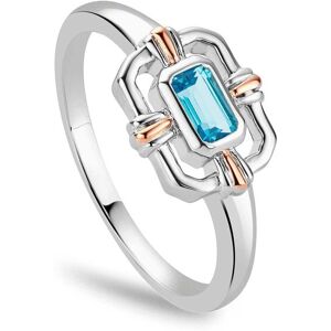 Clogau Women's Royal Sterling Silver Gateways Ring with Swiss Blue Topaz in Metallics Size: Large Metallics L Clogau Women's Royal Sterling Silver Gateways Ring with Swiss Blue Topaz in Metallics Size: Large Metallics L