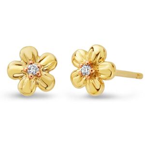 Clogau Women's Nature's Wonder 9ct Solid Gold Forget-Me-Not Stud Earrings with Diamonds in Metallics Metallics One Size Clogau Women's Nature's Wonder 9ct Solid Gold Forget-Me-Not Stud Earrings with Diamonds in Metallics Metallics One Size