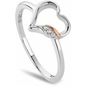 Clogau Women's Past Present Future Sterling Silver Heart Ring with Topaz in Metallics Size: Q Metallics Q Clogau Women's Past Present Future Sterling Silver Heart Ring with Topaz in Metallics Size: Q Metallics Q