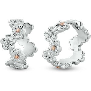 Clogau Women's Nature's Wonder Sterling Silver Forget-Me-Not Huggie Hoop Earrings in Metallics Metallics One Size Clogau Women's Nature's Wonder Sterling Silver Forget-Me-Not Huggie Hoop Earrings in Metallics Metallics One Size