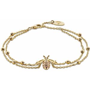 Clogau Women's Nature's Wonder 9ct Solid Gold Honey Bee Double-Chain Bracelet in Metallics Metallics One Size Clogau Women's Nature's Wonder 9ct Solid Gold Honey Bee Double-Chain Bracelet in Metallics Metallics One Size