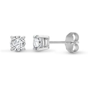 Jewelco London Women's 18ct White Gold 0.35ct Diamond Solitaire Stud Earrings in Silver Silver One Size Jewelco London Women's 18ct White Gold 0.35ct Diamond Solitaire Stud Earrings in Silver Silver One Size