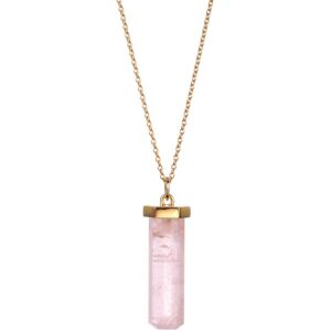 The Fine Collective Women's 18ct Gold Plated Sterling Silver Rose Quartz Pendant Necklace Size: 18 inches Gold 18 inches The Fine Collective Women's 18ct Gold Plated Sterling Silver Rose Quartz Pendant Necklace Size: 18 inches Gold 18 inches