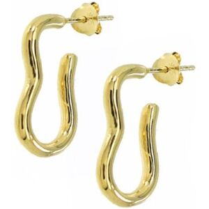 The Fine Collective Women's Gold Plated Sterling Silver Wave Stud Earrings Gold One Size The Fine Collective Women's Gold Plated Sterling Silver Wave Stud Earrings Gold One Size