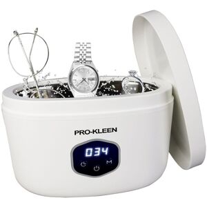 ProKleen Ultrasonic Jewellery Cleaner 43kHz 30W Cleans Glasses Dentures & More in White White ProKleen Ultrasonic Jewellery Cleaner 43kHz 30W Cleans Glasses Dentures & More in White White