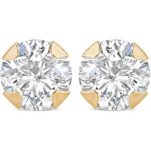Fraser Hart Women's 9ct Yellow Gold 5mm Four Claw Cubic Zirconia Stud Earrings Yellow One Size Fraser Hart Women's 9ct Yellow Gold 5mm Four Claw Cubic Zirconia Stud Earrings Yellow One Size