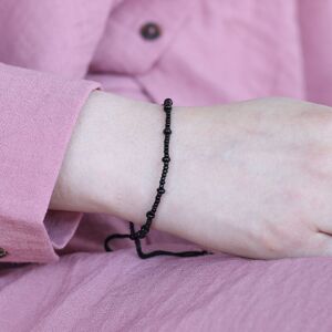 The Colourful Aura Women's Mangalsutra Nazaria Everyday Black Beads Elegant Asian Indian Daily Bracelet Size: 5 inches Black 5 inches The Colourful Aura Women's Mangalsutra Nazaria Everyday Black Beads Elegant Asian Indian Daily Bracelet Size: 5 inches Black 5 inches