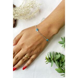 The Colourful Aura Women's Gold & Silver Evil Eye Charm Beaded Slim Chain Adjustable Lucky Eye Bracelet Size: 6 inches Silver 6 inches The Colourful Aura Women's Gold & Silver Evil Eye Charm Beaded Slim Chain Adjustable Lucky Eye Bracelet Size: 6 inches Silver 6 inches