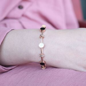 The Colourful Aura Women's Roman Dual Colour Roman Charm Bracelet Bangle in Gold Gold One Size The Colourful Aura Women's Roman Dual Colour Roman Charm Bracelet Bangle in Gold Gold One Size