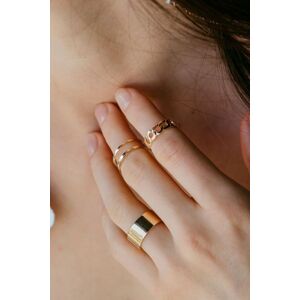 The Colourful Aura Women's 3 Piece Adjustable Wide Band Silver Cuff Resizable Boho Ring set in Gold Gold One Size The Colourful Aura Women's 3 Piece Adjustable Wide Band Silver Cuff Resizable Boho Ring set in Gold Gold One Size