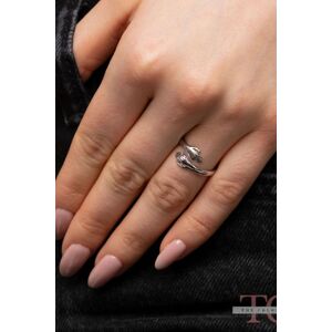 The Colourful Aura Women's Silver/Gold Love Hugging Hand Couple Stackable Adjustable Love Ring in Silver Silver One Size The Colourful Aura Women's Silver/Gold Love Hugging Hand Couple Stackable Adjustable Love Ring in Silver Silver One Size