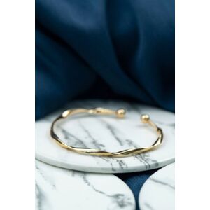 The Colourful Aura Women's Adjustable Slim Twist Wave Slim Elegant Open Cuff Geometric Bangle Bracelet in Gold Gold One Size The Colourful Aura Women's Adjustable Slim Twist Wave Slim Elegant Open Cuff Geometric Bangle Bracelet in Gold Gold One Size