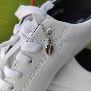 The Colourful Aura Sea Beach Cowrie Shell Dangle Shoe Lace Charm Sneaker Skate Accessories in Silver Silver One Size The Colourful Aura Sea Beach Cowrie Shell Dangle Shoe Lace Charm Sneaker Skate Accessories in Silver Silver One Size