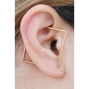 Otis Jaxon London Women's Single Square Sterling Silver Ear Cuff Earring in Rose Gold Rose Gold One Size Otis Jaxon London Women's Single Square Sterling Silver Ear Cuff Earring in Rose Gold Rose Gold One Size
