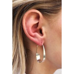 Otis Jaxon London Women's Curled Ribbon Sterling Silver Hoop Earrings Silver One Size Otis Jaxon London Women's Curled Ribbon Sterling Silver Hoop Earrings Silver One Size