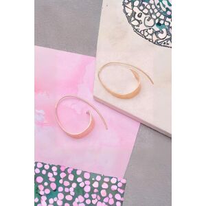 Otis Jaxon London Women's Curled Ribbon Sterling Silver Hoop Earrings in Rose Gold Rose Gold One Size Otis Jaxon London Women's Curled Ribbon Sterling Silver Hoop Earrings in Rose Gold Rose Gold One Size