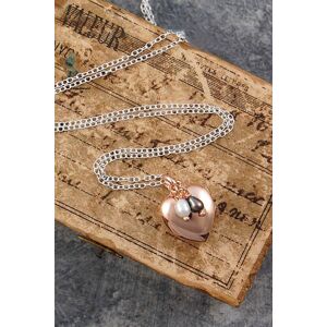 Otis Jaxon London Women's Sterling Silver Heart & Pearl Locket Necklace in Rose Gold Rose Gold One Size Otis Jaxon London Women's Sterling Silver Heart & Pearl Locket Necklace in Rose Gold Rose Gold One Size
