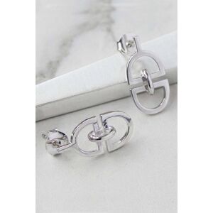 Otis Jaxon London Women's Interlinked 'D' Charm Sterling Silver Stud Earrings Silver One Size Otis Jaxon London Women's Interlinked 'D' Charm Sterling Silver Stud Earrings Silver One Size