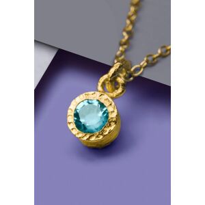 Otis Jaxon London Women's Blue Topaz Sterling Silver November Birthstone Pendant Necklace in Gold Gold One Size Otis Jaxon London Women's Blue Topaz Sterling Silver November Birthstone Pendant Necklace in Gold Gold One Size