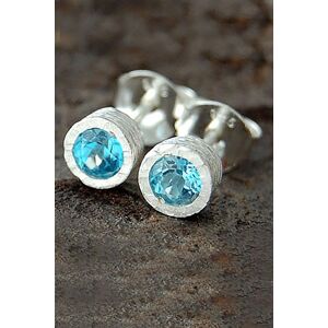 Otis Jaxon London Women's Blue Topaz Sterling Silver November Birthstone Stud Earrings Silver One Size Otis Jaxon London Women's Blue Topaz Sterling Silver November Birthstone Stud Earrings Silver One Size
