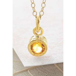 Otis Jaxon London Women's Citrine Sterling Silver November Birthstone Pendant Necklace in Gold Gold One Size Otis Jaxon London Women's Citrine Sterling Silver November Birthstone Pendant Necklace in Gold Gold One Size
