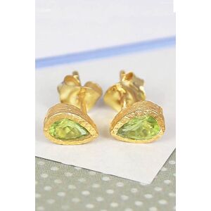 Otis Jaxon London Women's Peridot Teardrop Sterling Silver August Birthstone Stud Earrings in Gold Gold One Size Otis Jaxon London Women's Peridot Teardrop Sterling Silver August Birthstone Stud Earrings in Gold Gold One Size