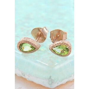Otis Jaxon London Women's Peridot Teardrop Sterling Silver August Birthstone Stud Earrings in Rose Gold Rose Gold One Size Otis Jaxon London Women's Peridot Teardrop Sterling Silver August Birthstone Stud Earrings in Rose Gold Rose Gold One Size