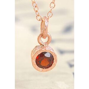 Otis Jaxon London Women's Garnet January Birthstone Sterling Silver Pendant Necklace in Rose Gold Rose Gold One Size Otis Jaxon London Women's Garnet January Birthstone Sterling Silver Pendant Necklace in Rose Gold Rose Gold One Size