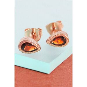 Otis Jaxon London Women's Garnet Teardrop Sterling Silver January Birthstone Stud Earrings in Rose Gold Rose Gold One Size Otis Jaxon London Women's Garnet Teardrop Sterling Silver January Birthstone Stud Earrings in Rose Gold Rose Gold One Size