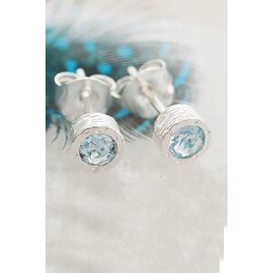 Otis Jaxon London Women's Aquamarine March Birthstone Sterling Silver Stud Earrings Silver One Size Otis Jaxon London Women's Aquamarine March Birthstone Sterling Silver Stud Earrings Silver One Size