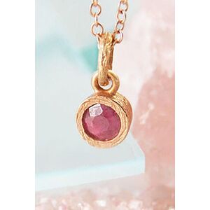Otis Jaxon London Women's Ruby Sterling Silver July Birthstone Pendant Necklace in Rose Gold Rose Gold One Size Otis Jaxon London Women's Ruby Sterling Silver July Birthstone Pendant Necklace in Rose Gold Rose Gold One Size