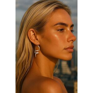 Otis Jaxon London Women's Curled Sterling Silver Abstract Drop Earrings Silver One Size Otis Jaxon London Women's Curled Sterling Silver Abstract Drop Earrings Silver One Size